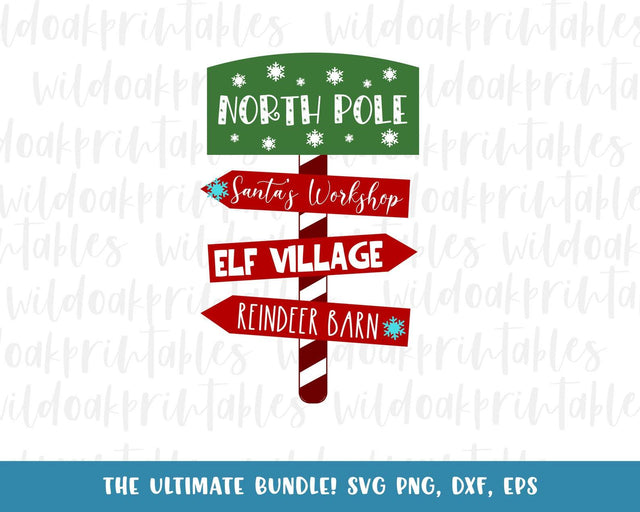 the North Pole svg, merry Christmas svg Christmas svg, southern Christmas svg, funny Christmas svg, Christmas svg bundle, SVG WildOakSVG 