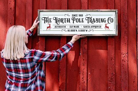 The North Pole Trading Co Farmhouse Christmas Sign SVG SVG Pickled Thistle Creative 