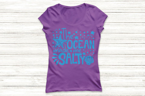 The Ocean Made Me Salty| Summer Ocean SVG Cutting Files. SVG CosmosFineArt 