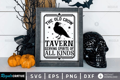 The old crow tavern serving spirits of all kinds SVG SVG Regulrcrative 
