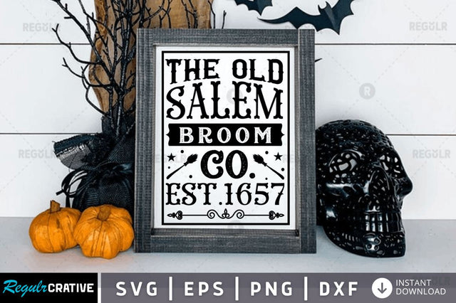 The old salem broom co. est.1657 SVG SVG Regulrcrative 