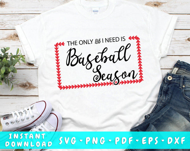 The Only BS I Need Is Baseball Season SVG SVG HappyDesignStudio 
