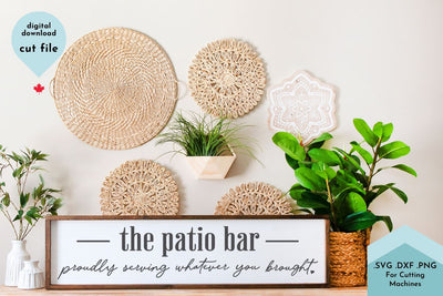 The Patio Bar - Funny SVG Cut File SVG Lettershapes 
