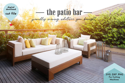 The Patio Bar - Funny SVG Cut File SVG Lettershapes 