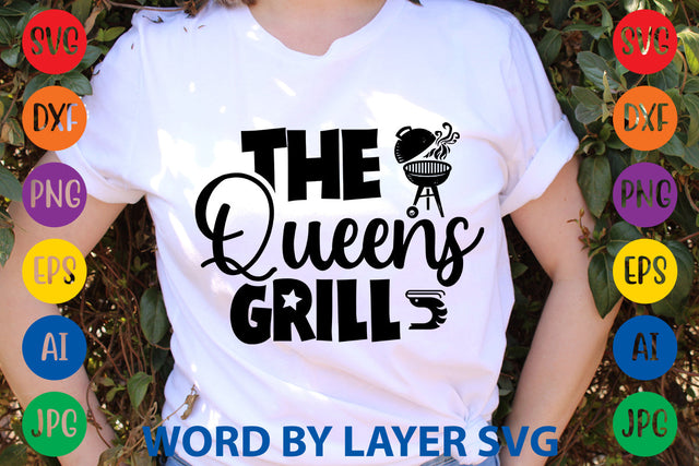 The Queens Grill, BBQ SVG Design SVG Rafiqul20606 