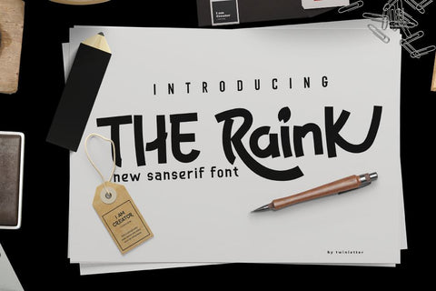 The Raink Font twinletter 