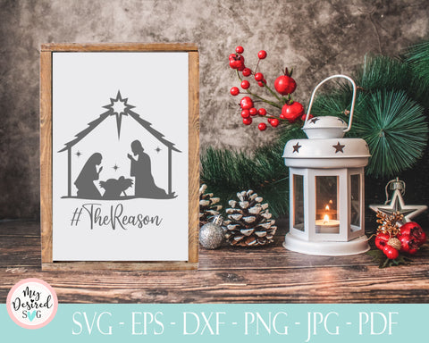 The reason svg, christian svg, religious svg, christmas shirt svg, jesus is the reason, holiday svg, faith svg, nativity svg, svg, dxf, png SVG MyDesiredSVG 