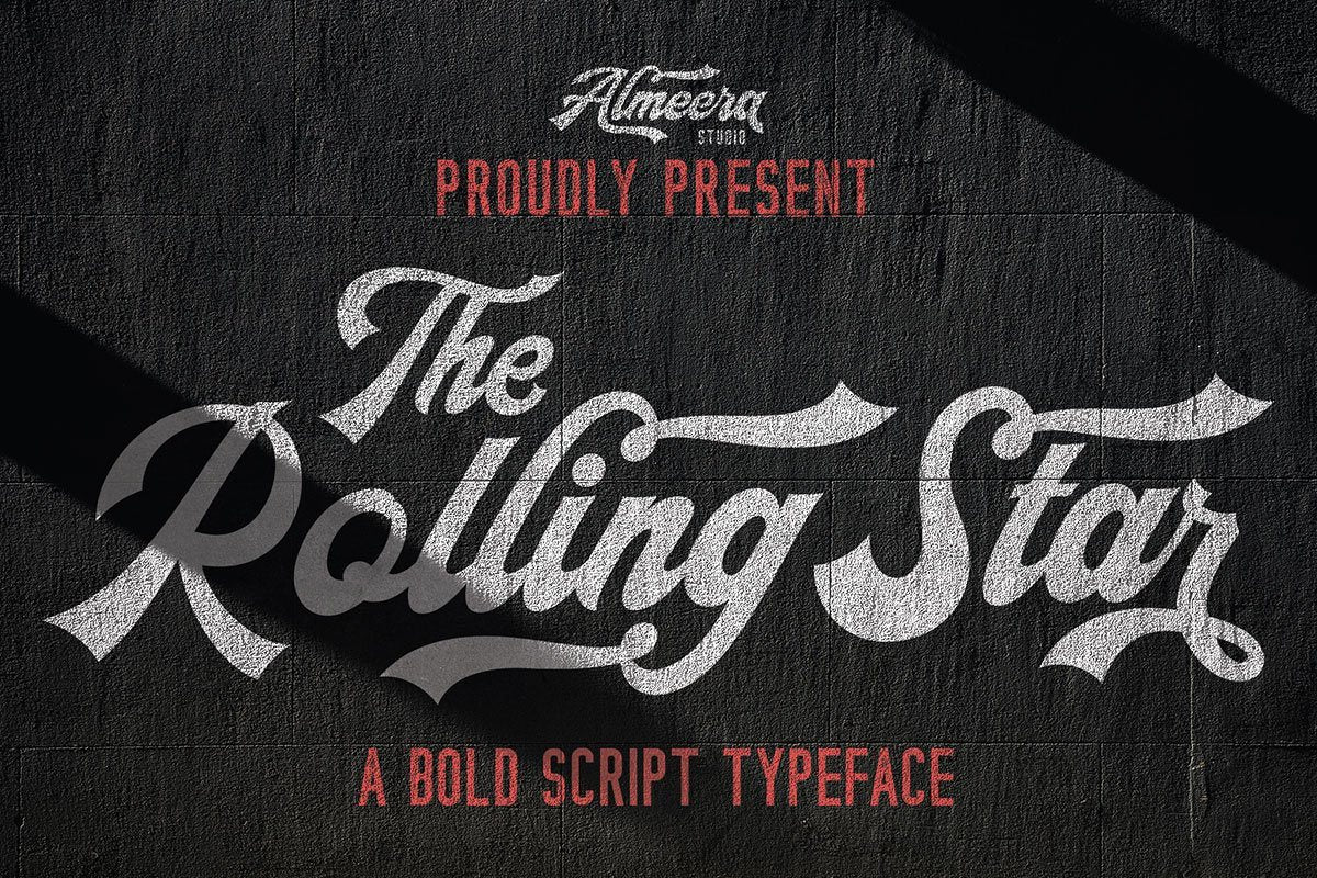 Black and White Funky Bold Script Font