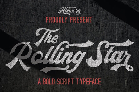 The Rollingstar - Stylish Bold Script Font studioalmeera 