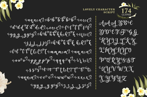 The Romantic Absolute Script Font Lettersams 