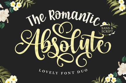 The Romantic Absolute Script Font Lettersams 