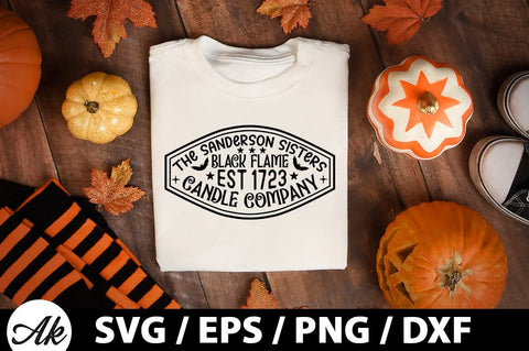 The sanderson sisters black flame est 1723 candle company SVG SVG akazaddesign 