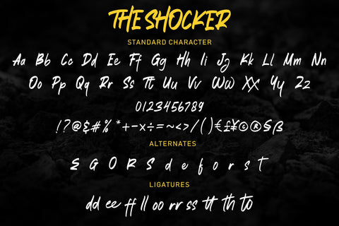 THE SHOCKER Font Mozarella 