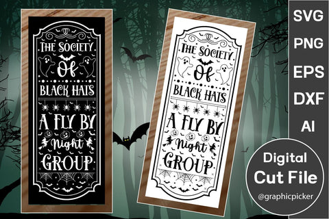 The Society Of Black Hats A Fly By Night Group, SVGs,Quotes and Sayings,Food & Drink,On Sale, Print & Cut SVG DesignPlante 503 