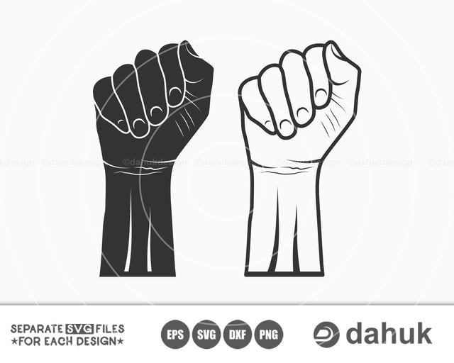 The Solidarity Fist Hand Sign SVG, Cut file, for silhouette, svg, eps, dxf, png, clipart cricut design space, vinyl cut files SVG dahukdesign 