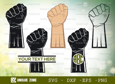 The Solidarity Fist Hand Sign SVG Cut Files | Hand Sign Monogram Svg | Hand Sign Svg SVG Unique Zone 