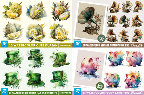 The Sparkle Watercolor Big Bundle Sublimation Regulrcrative 