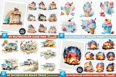 The Sparkle Watercolor Big Bundle Sublimation Regulrcrative 