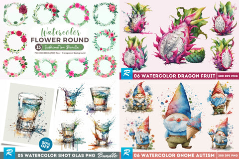 The Sparkle Watercolor Big Bundle Sublimation Regulrcrative 