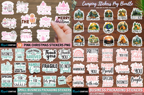 Mega Printable Sticker Bundle - Stickers Bundle - Small Business Stickers - Planner  Stickers - Cute Stickers - So Fontsy