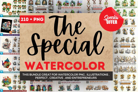 The Special Watercolor PNG Big Bundle Sublimation Regulrcrative 