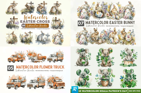 The Special Watercolor PNG Big Bundle Sublimation Regulrcrative 