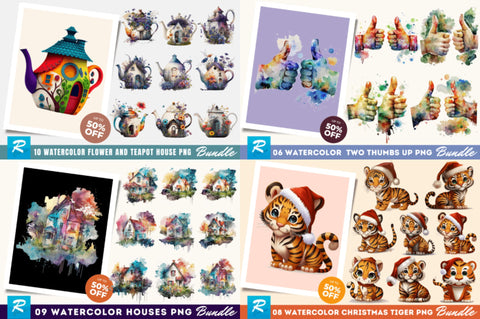 The Special Watercolor PNG Big Bundle Sublimation Regulrcrative 