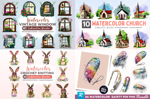 The Special Watercolor PNG Big Bundle Sublimation Regulrcrative 