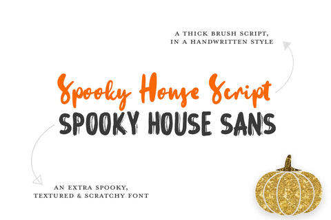 The Spooky House Font Duo (Halloween Font, Spooky Font, Scary Font) Font Jupiter Studio Fonts 