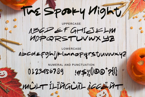 The Spooky Night Font AEN Creative Store 