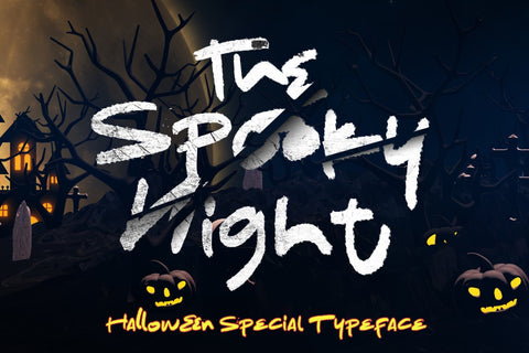 The Spooky Night Font AEN Creative Store 