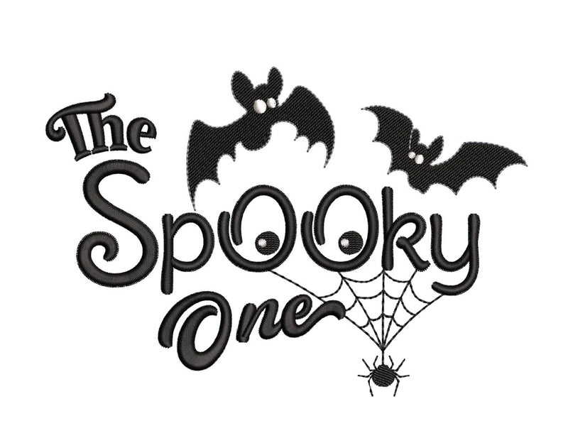 The Spooky One Embroidery Design, Halloween Embroidery File, 4 sizes, Instant Download Embroidery/Applique DESIGNS Nino Nadaraia 