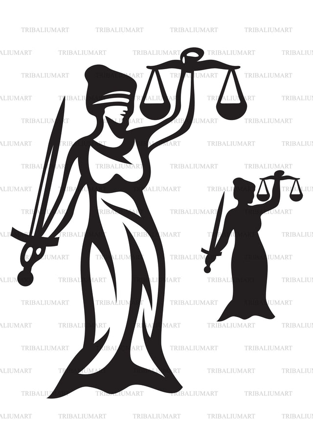The Statue of Justice SVG TribaliumArtSF 