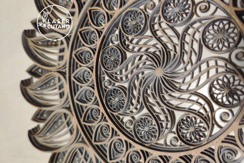 The Sun - Multilayer Laser Cut Files, Mandala, Round Sign SVG SVG LaserCutano 