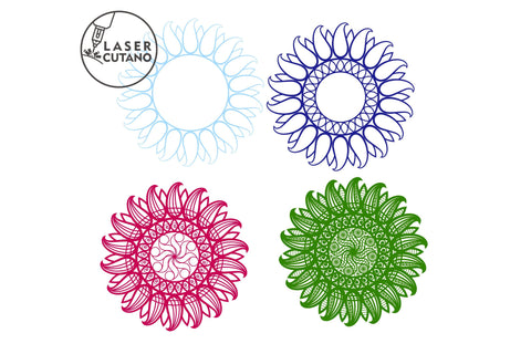 The Sun - Multilayer Laser Cut Files, Mandala, Round Sign SVG SVG LaserCutano 
