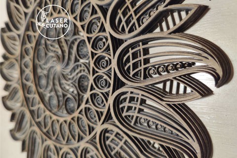 The Sun - Multilayer Laser Cut Files, Mandala, Round Sign SVG SVG LaserCutano 