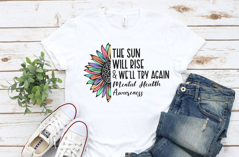 The Sun Will Rise and, Mental Health Svg SVG MD mominul islam 