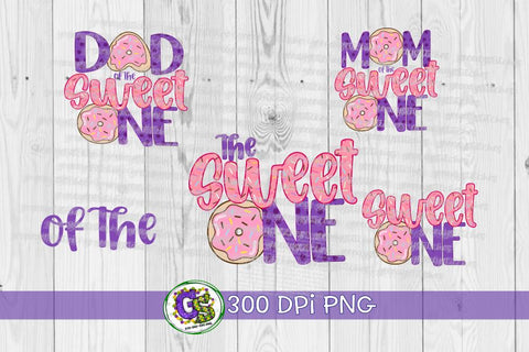 The Sweet One Donut PNG Bundle for Sublimation-1st Birthday PNG Sublimation Greedy Stitches 