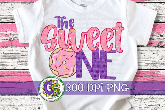 The Sweet One Donut PNG for Sublimation-1st Birthday PNG Sublimation Greedy Stitches 