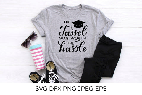 The tassel was worth the hassle calligraphy hand lettering SVG SVG LaBelezoka 