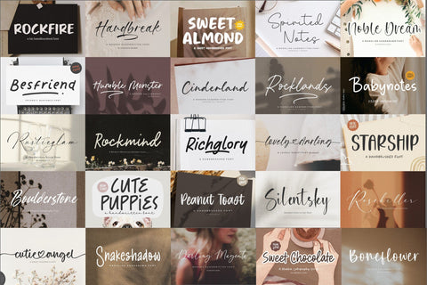 The Ultimate! 100 Font Bundle! Font Letterative 