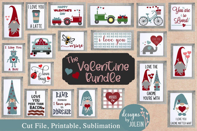 The Valentine Bundle, Farmhouse SVG, png, eps, jpeg, dxf, sublimation, craft file, Cricut File, Clipart, Silhouette File SVG Designs by Jolein 