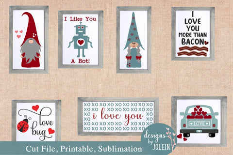 The Valentine Bundle, Farmhouse SVG, png, eps, jpeg, dxf, sublimation, craft file, Cricut File, Clipart, Silhouette File SVG Designs by Jolein 