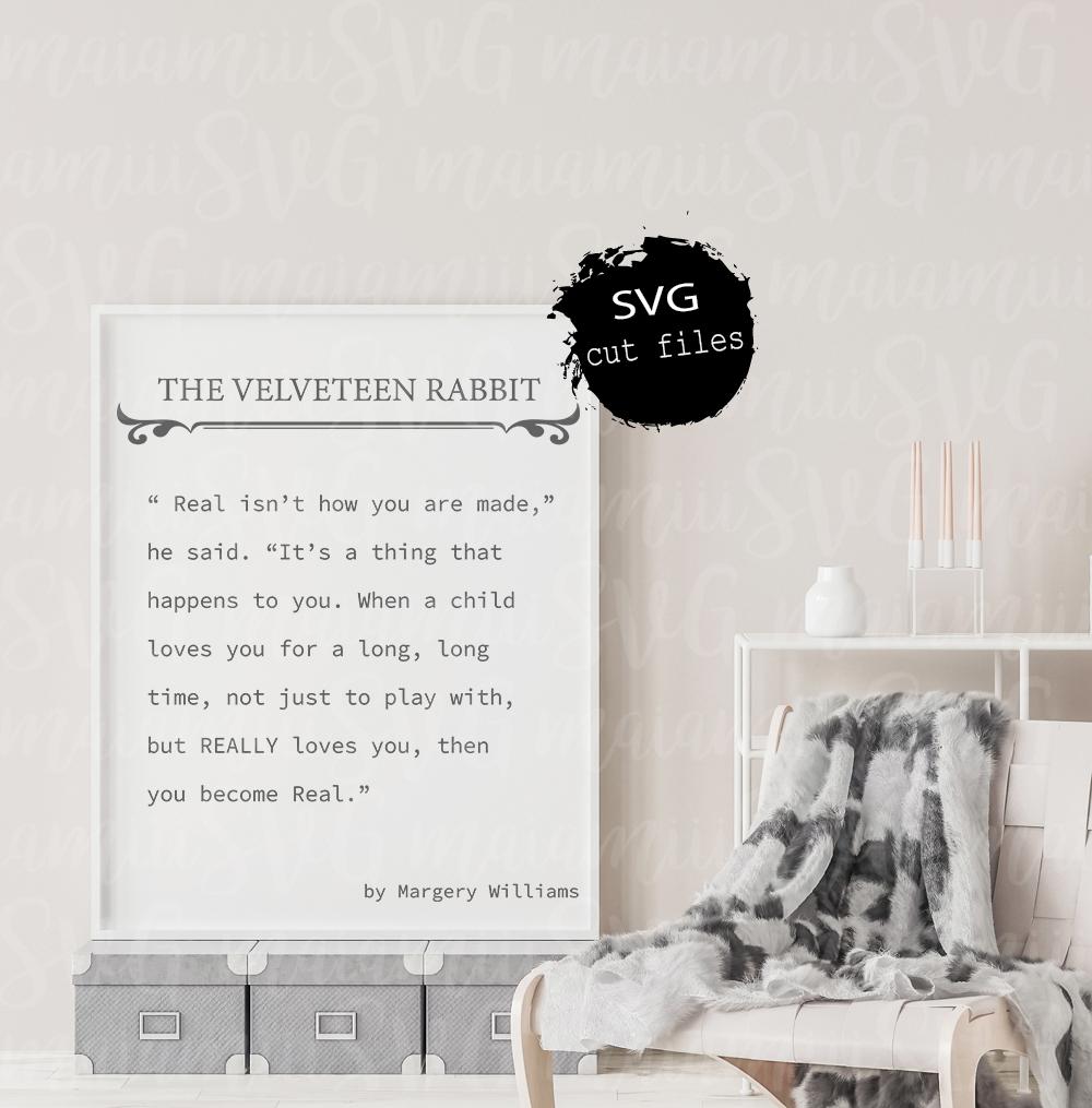 The Velveteen Rabbit Svg Files for Cricut and Silhouette - So Fontsy