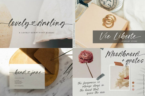 The Wedding Font Bundle! Font Letterative 