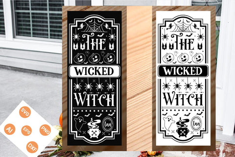 The Wicked Witch Inn Porch Sign SVG, Halloween Porch Sign SVG, SVGs,Quotes and Sayings,Food & Drink,On Sale, Print & Cut SVG DesignPlante 503 