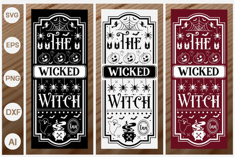 The Wicked Witch Inn Porch Sign SVG, Halloween Porch Sign SVG, SVGs,Quotes and Sayings,Food & Drink,On Sale, Print & Cut SVG DesignPlante 503 