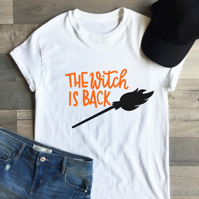 The Witch Is Back Hand Lettered SVG Cut File SVG Maple & Olive Designs 