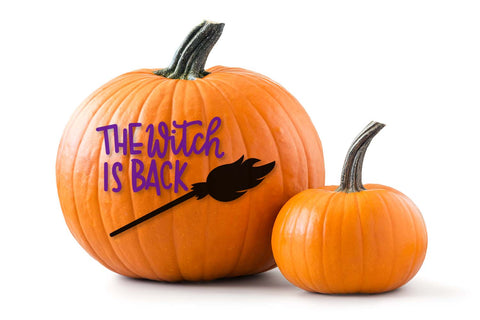 The Witch Is Back Hand Lettered SVG Cut File SVG Maple & Olive Designs 