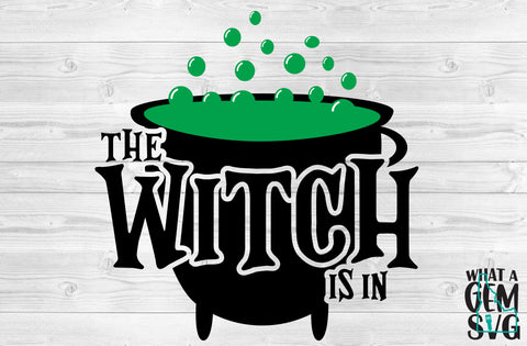 The Witch Is In Door Hanger SVG | Halloween SVG | Halloween Door Hanger SVG | Witch svg | Hocus Pocus svg | svg files for Cricut Silhouette SVG What A Gem SVG 